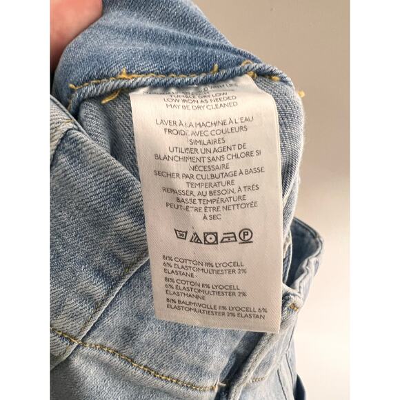 Maeve by Anthropologie The Colette High-Rise Crop Wide-Leg Light Wash 28 - Picture 10 of 11